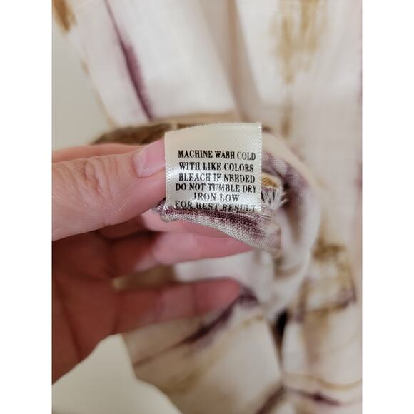 Loveriche Women's Tie Dye Linen Blend Shift Mini Dress Boho Multicolor Size Med - Picture 6 of 7